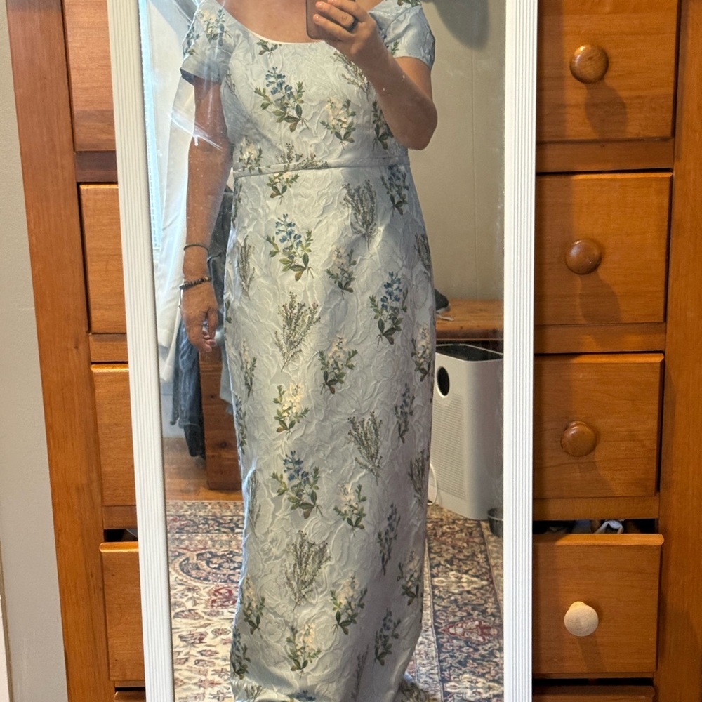 Sachin + Babi Blue and Green Floral Maxi Dress. Beautiful dress!